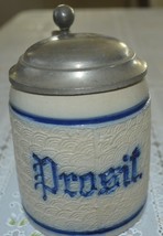 Antique German Stein,Prosit, 47,Stoneware, 5-3/4” tall - £87.60 GBP