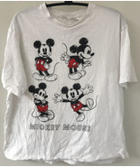 H&amp;M Disney Mickey Mouse Vintage Style White Graphic Crop T Shirt 16/18 S... - £15.72 GBP