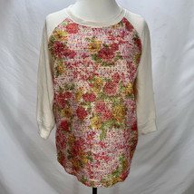 Far Fetch Roseanna Tapestry Bodice 3/4 Sleeve Sweatshirt Knit Top Size S... - $49.99