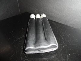 Cigar Classics Tripple Silver Cigar Tube Holder in Black Leather image 6