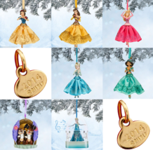 Disney Store Sketchbook Christmas Ornament Belle Aurora Jasmine Snow Whi... - £35.34 GBP