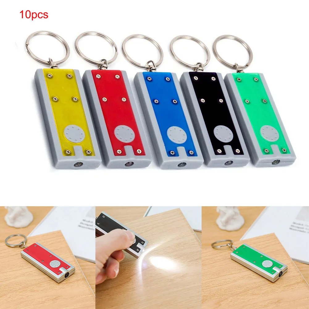 10pcs Portable Keychain Light Be Hung On The Keychain Find Door Lock In The Dark - £11.83 GBP