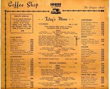 Grayson Hotel Coffee Shop Menu Sherman Texas 1941 - £97.63 GBP