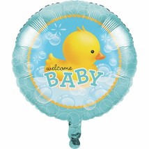 Bubble Bath Duck 18&quot; Foil Balloon Baby Shower Rubber Ducky - £3.15 GBP