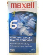 4 Pack Maxell T-120 6-Hour Standard Grade VHS Blank Video Cassette Tapes... - £15.67 GBP