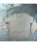 J Crew Men’s Cotton Cashmere V-Neck Pullover Sweater Brown Large - $17.99