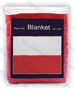 Polish Flag Fleece BlanketNEW 5 ft. x 4.2 ft. Throw Cover Flag of Poland - £13.88 GBP