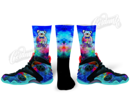 Socks for N Zoom Galaxy Rookie Foamposite Alternate Multicolor Sneaker Shirt - £18.06 GBP
