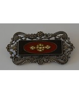 Jewelry-SKU#23/Brooch 1928 Brand Marcasite &amp; Enamel Pin/Brooch - €17,22 EUR