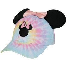Disney Minnie Mouse Tie Dye Cap with 3D Ears and Bow Multi-Color - £21.33 GBP