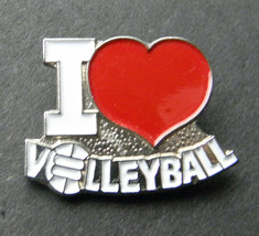 I Love Heart Volleyball Volley Ball Novelty Pin Badge 3/4 Inch - £4.21 GBP