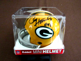 PAUL HORNUNG GREEN BAY PACKERS HOF SIGNED AUTO MINI 2-BAR RIDDELL HELMET... - $197.99