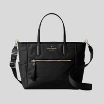 Kate Spade chelsea medium satchel Nylon Crossbody ~NWT~ Black - £124.66 GBP