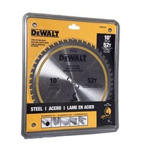Dewalt DWAM1052 Blade 10" 52 Teeth Metal Cutting Saw Blades Steel Cutting New (B - £27.29 GBP