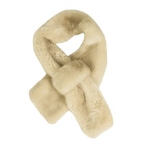 KN Kati Niemi Collection White Faux Fur Collar Neck Warmer Winter Scarf - $108.90