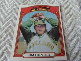 1972 Topps # 330 Jim Hunter Oakland Baseball Nm / Mint Or Better - £66.76 GBP