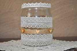 Jar, candle holder Dahlia 4 for the wedding table from Rustic Art. - $8.17