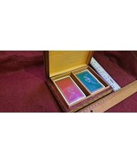 Playing cards old box wood &amp; cards [GAM10272] - $61.12 CAD