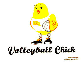 T-shirt Chick Cotton Volleyball L XL 2XL NEW Sports Girls NWT White - £17.41 GBP