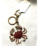 Woman&#39;s Crab (Cancer) With Red Rhinestones Bag Charm/Keychain  5&quot;  #KC20... - $11.69