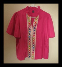 Shein Women s Fuchsia Pink Top Deco Front Size Large New No Tag - €10,97 EUR