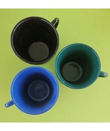3 ~ TODAYS HOME Mug Horizontal Ribbed Stoneware (1~Black; 1~Green; 1~Blu... - $458.90 MXN