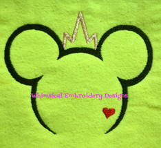 Mickey with Crown FILLED Machine Embroidery Design - £3.19 GBP