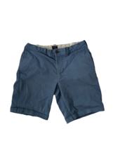 J. CREW Mens Shorts Blue Stretch Casual Chino Flat Front Slash Pocket Si... - £9.73 GBP