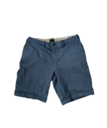 J. CREW Mens Shorts Blue Stretch Casual Chino Flat Front Slash Pocket Si... - £9.85 GBP