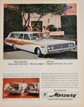 1965 Print Ad Mercury Colony Park Station Wagons Family at Tennis Club - $20.68