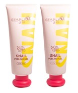 2 Pack SIMPLY BELLA Snail Peeling Gel - Exfoliate &amp; Moisturize 6 fl oz Each - £15.76 GBP