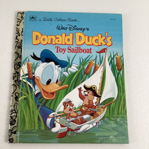 Little Golden Book Walt Disney Donald Duck&#39;s Toy Sailboat Chip Dale Vint... - $14.80