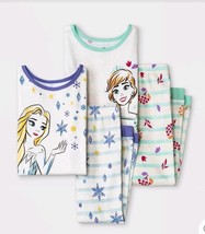 Frozen Toddler Girls Disney 4pc Pajama Set Short Sleeve Size 2T,3T,4T,5T... - £15.30 GBP