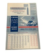 1959 GEICO Government Postal Employees Leave Card Mail Post Office Mt. R... - $228.08 MXN