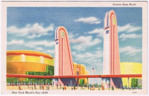 Primary image for Postcard Corona Gate North New York World's Fair 1939 Officially Licensed