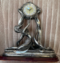 Vintage Watch Clock Resin Statue Decorated Engraved Beautiful - £133.11 GBP
