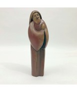 Modernist Praying Figurine Joseph Faux Wood 8x2.5x2.5 inches - $370.62 MXN