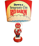 Vintage Seagram&#39;s Gin Red Baron Figural Lamp Rare W/ Shade Advertising  - €170,36 EUR