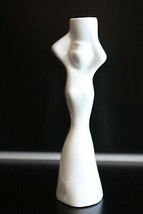 Naaman Porcelain White Candlestick Native Woman Figurine Made in Israel ... - $47.04