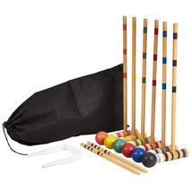 Six-Player Travel Croquet Set with Drawstring Bag - £57.59 GBP