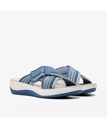 Clarks Women’s Arla Wave Sandals 26177190 Blue Combi Fabric Size 7 Comfort - $541.49 MXN
