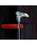 Antique Raven Skull Handle Walking Stick Personal Protection Perfect Car... - £31.52 GBP