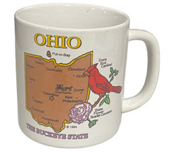 Vintage Ohio Buckeye State Mug Cup Cardinal 1980s - £11.76 GBP