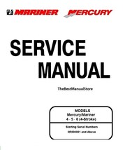 Mercury Mariner 4 5 6hp 4Stroke Service Shop &amp; Repair Manual - $12.95+