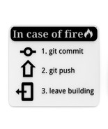 Funny Sign | In Case Of Fire - Git Commit , Git Push , Leave Building - £7.81 GBP