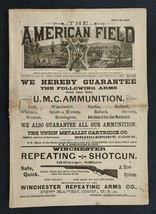 1887 antique THE AMERICAN FIELD 32pg hunting AD WINCHESTER BAKER L C SMI... - £69.66 GBP