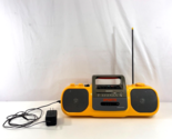 Sony Sports CFS-904 Yellow Mega Bass Boombox AM/FM Radio Cassette Works Vtg - £38.64 GBP
