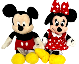 Disney Store Mickey Mouse &amp; Minnie Mouse Classic Plush Toy 9&quot; Collectibles - $11.99