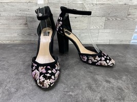 WHBM White House Black Market Heels Women 8M Piper Shoe Black Suede Flor... - $34.47