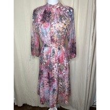 1970s Lady Carol Rainbow Watercolor Boho Prairie Coquette Cottage Floral... - $38.00